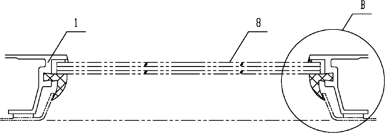 Rail vehicle window and mounting method thereof