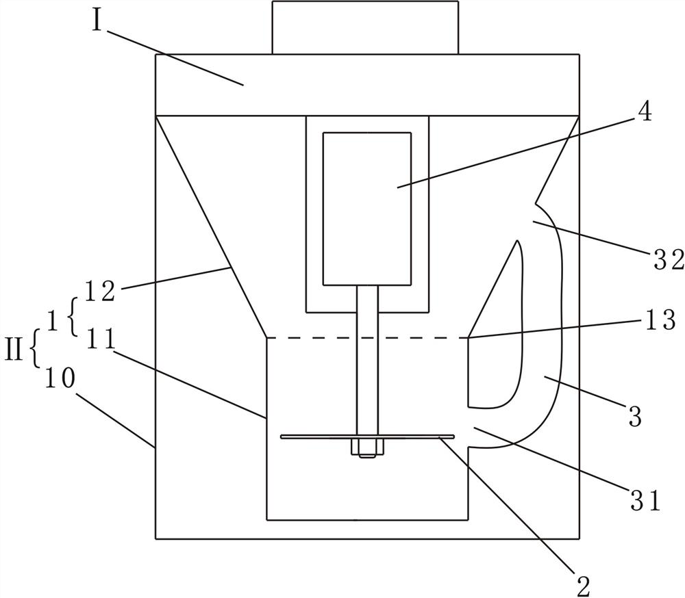 Grinding device for food processing machine and food processing machine