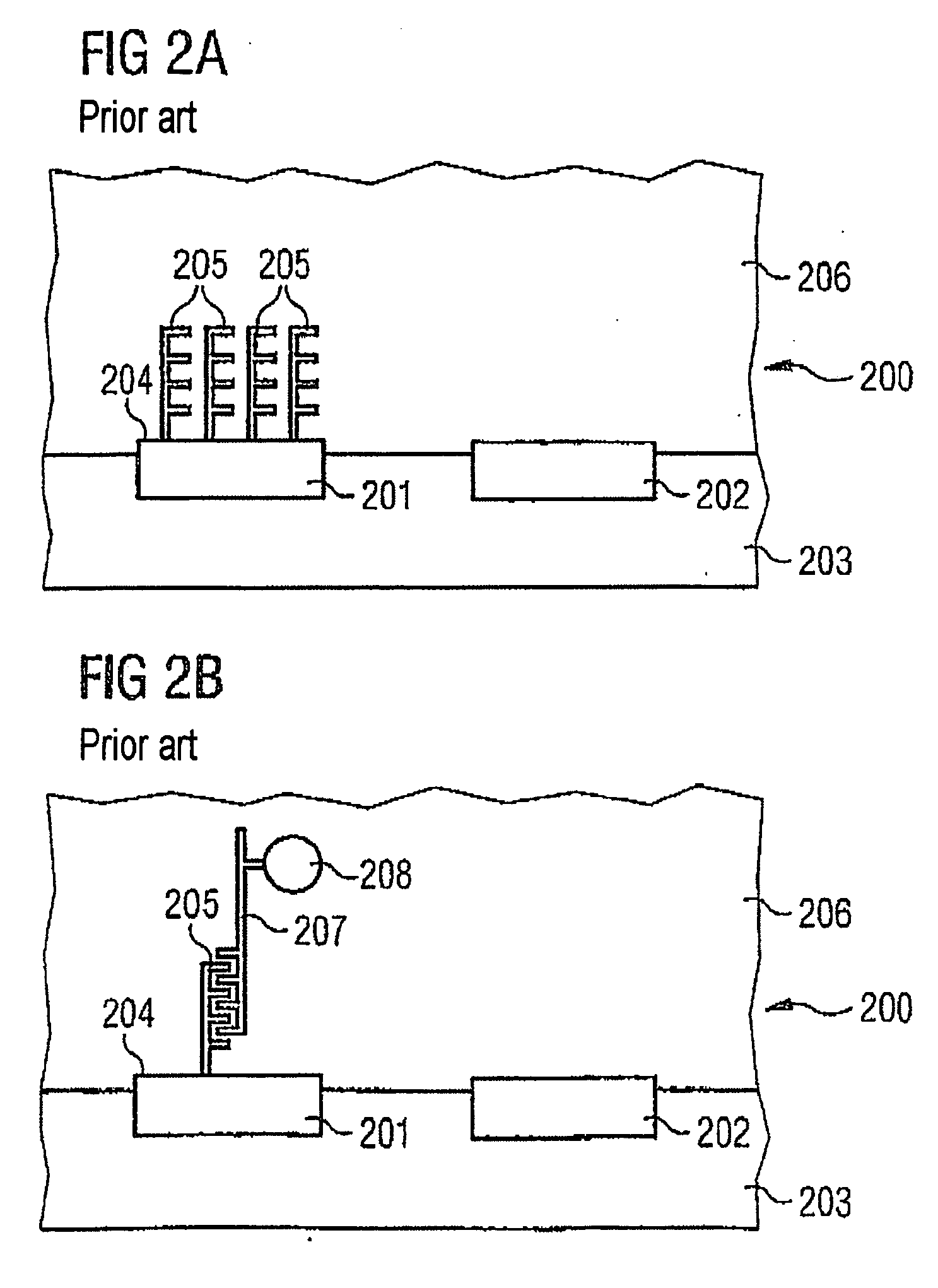 Vertical impedance sensor arrangement and method for producing a vertical impedance sensor arrangement