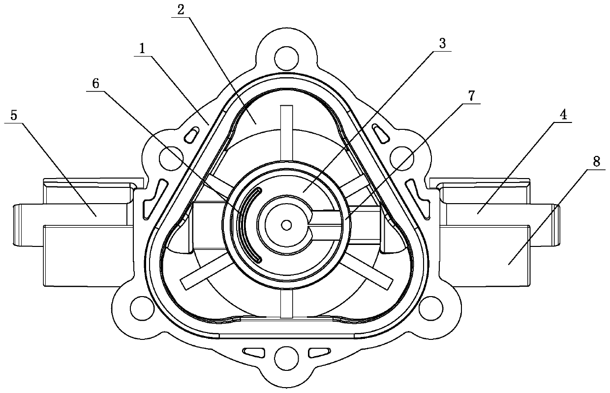 Micro diaphragm pump upper end cover