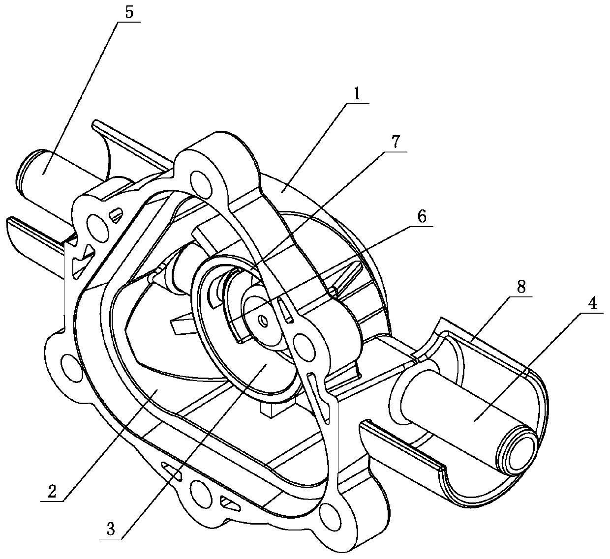 Micro diaphragm pump upper end cover