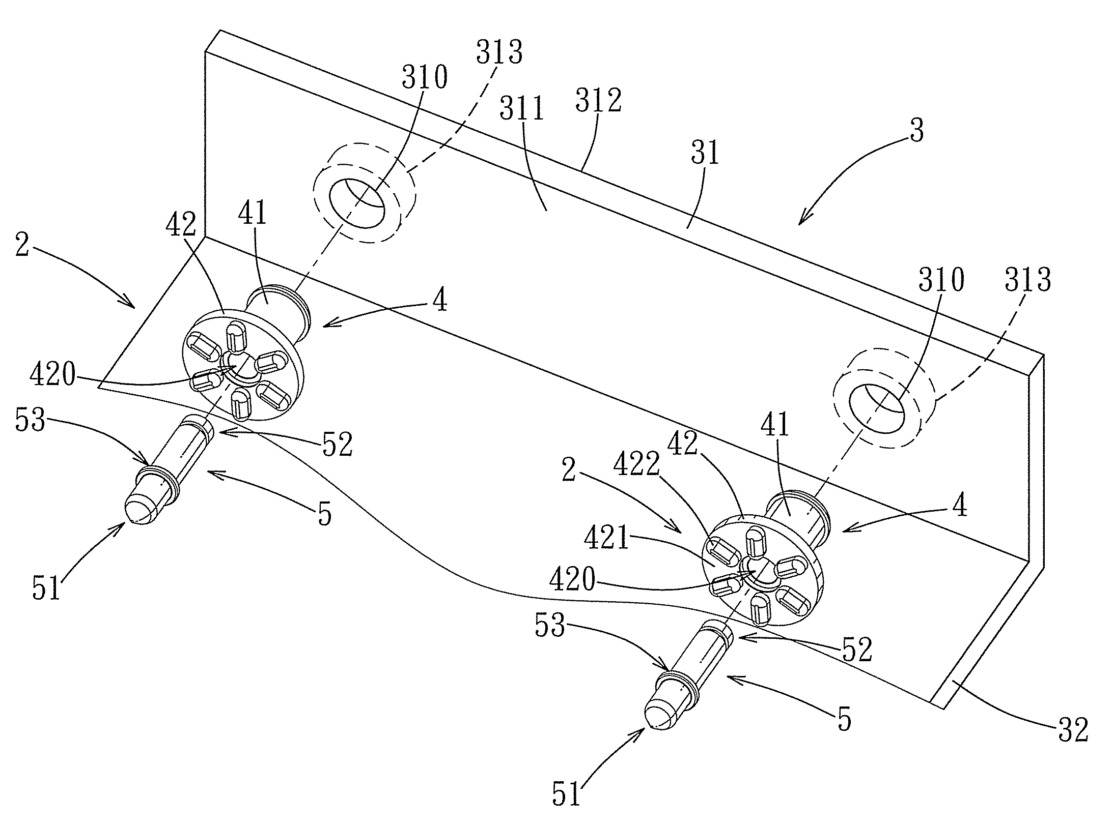 Shockproofing module and assembly of the shockproofing module and an electronic device carrier case