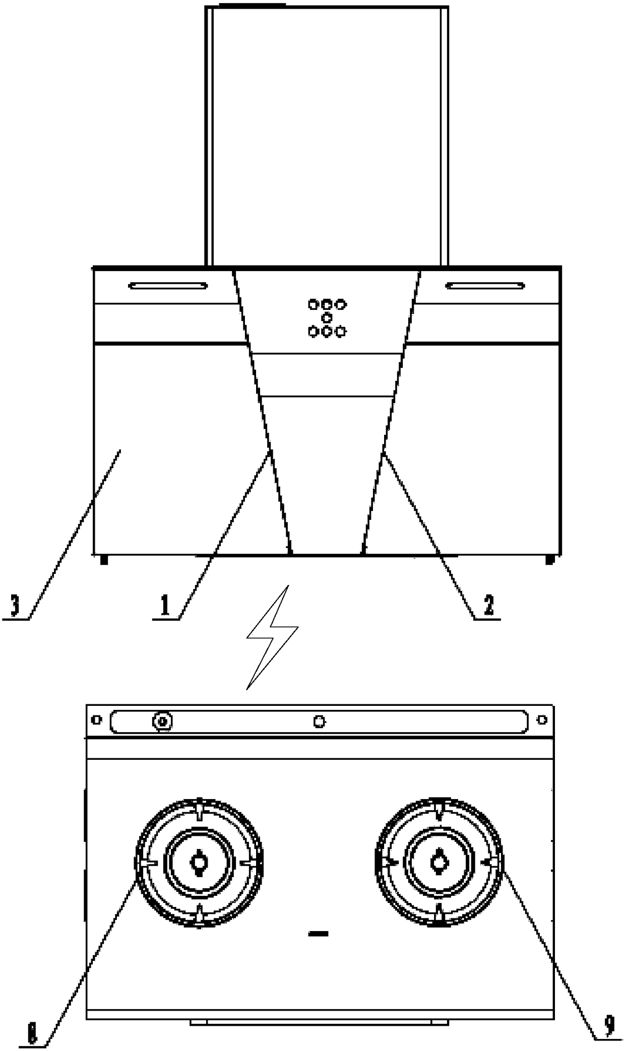 Smoke exhaust ventilator air valve mechanism, control method and device for smoke exhaust ventilator-gas stove linkage system and smoke exhaust ventilator-gas stove linkage system