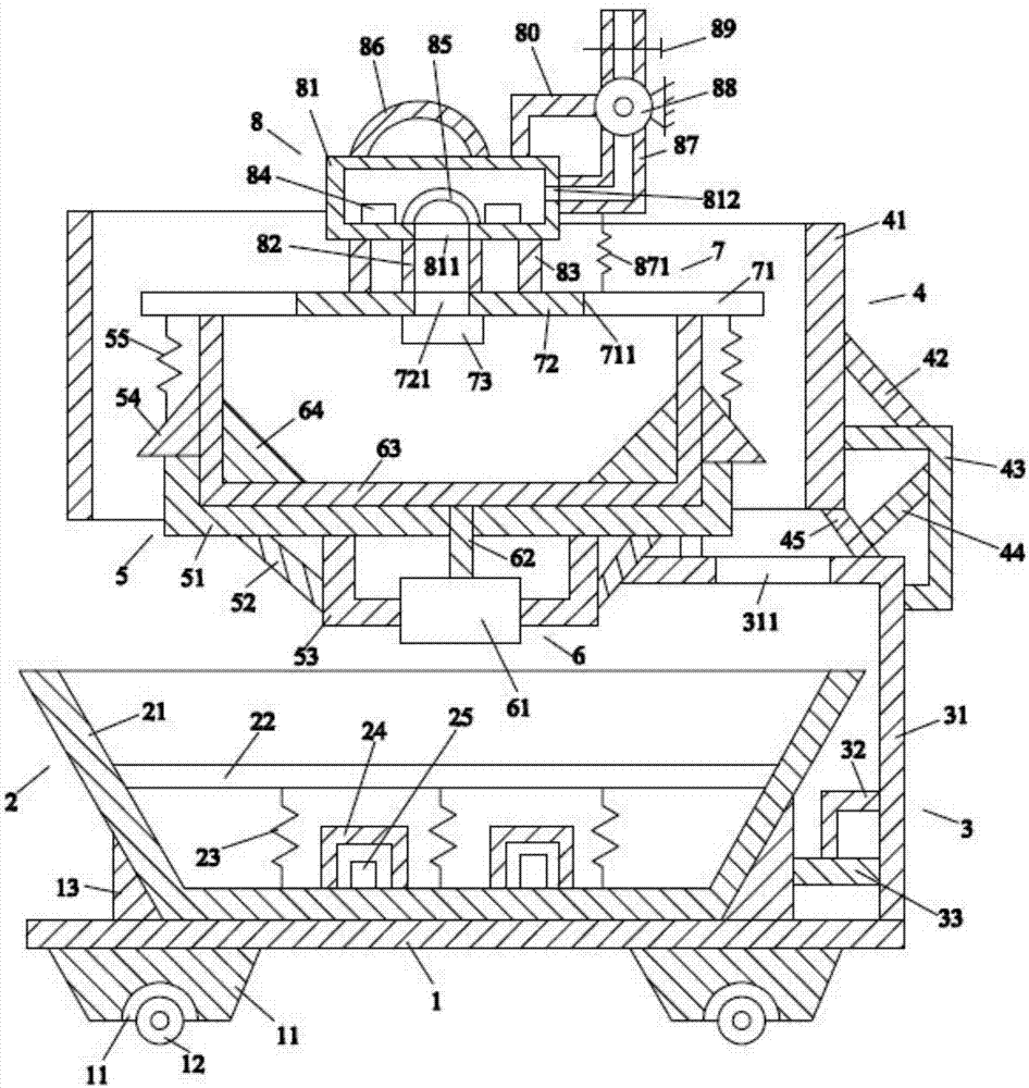 Movable type construction slurry dehydration machine