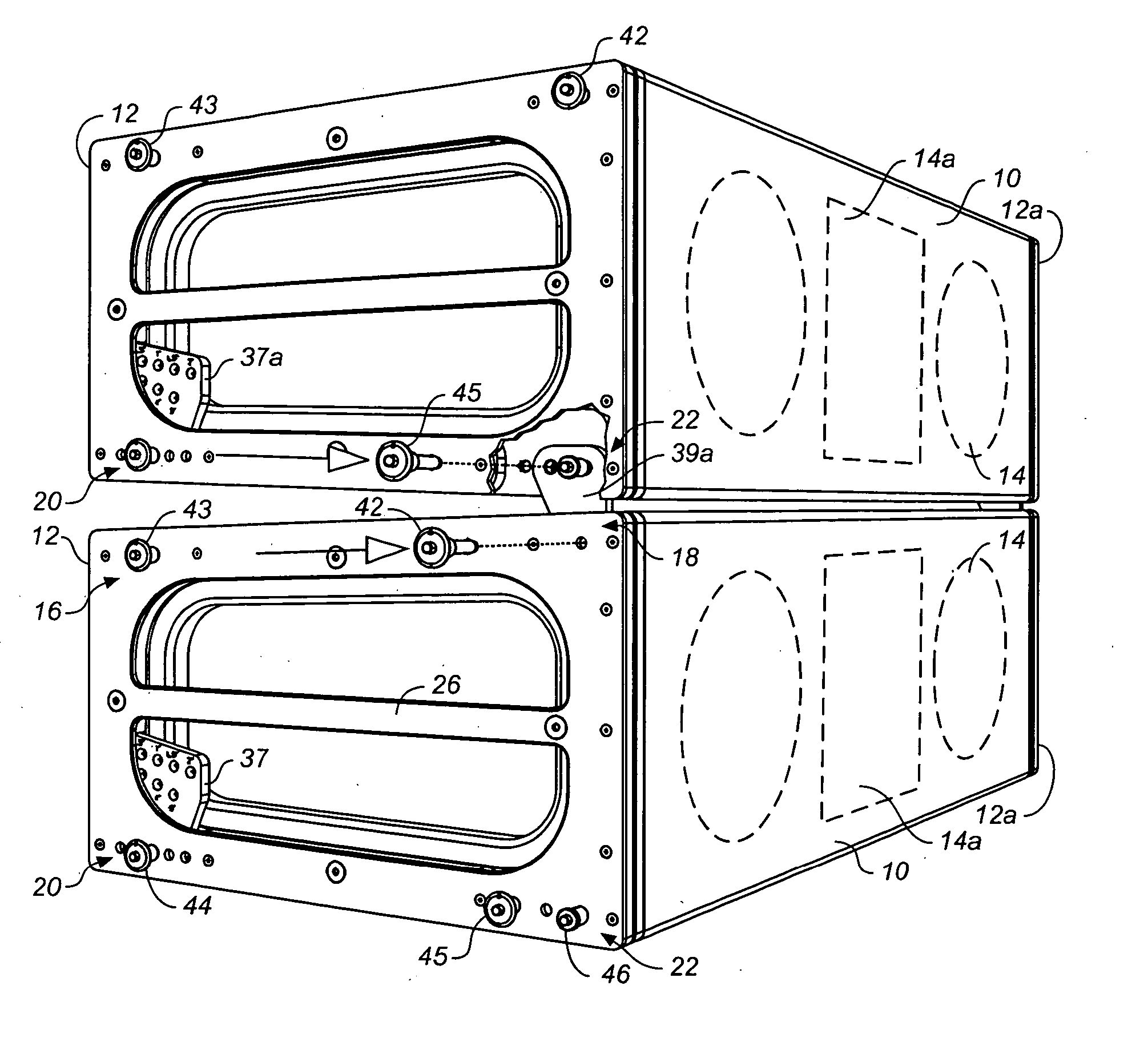 Rigging system for loudspeakers