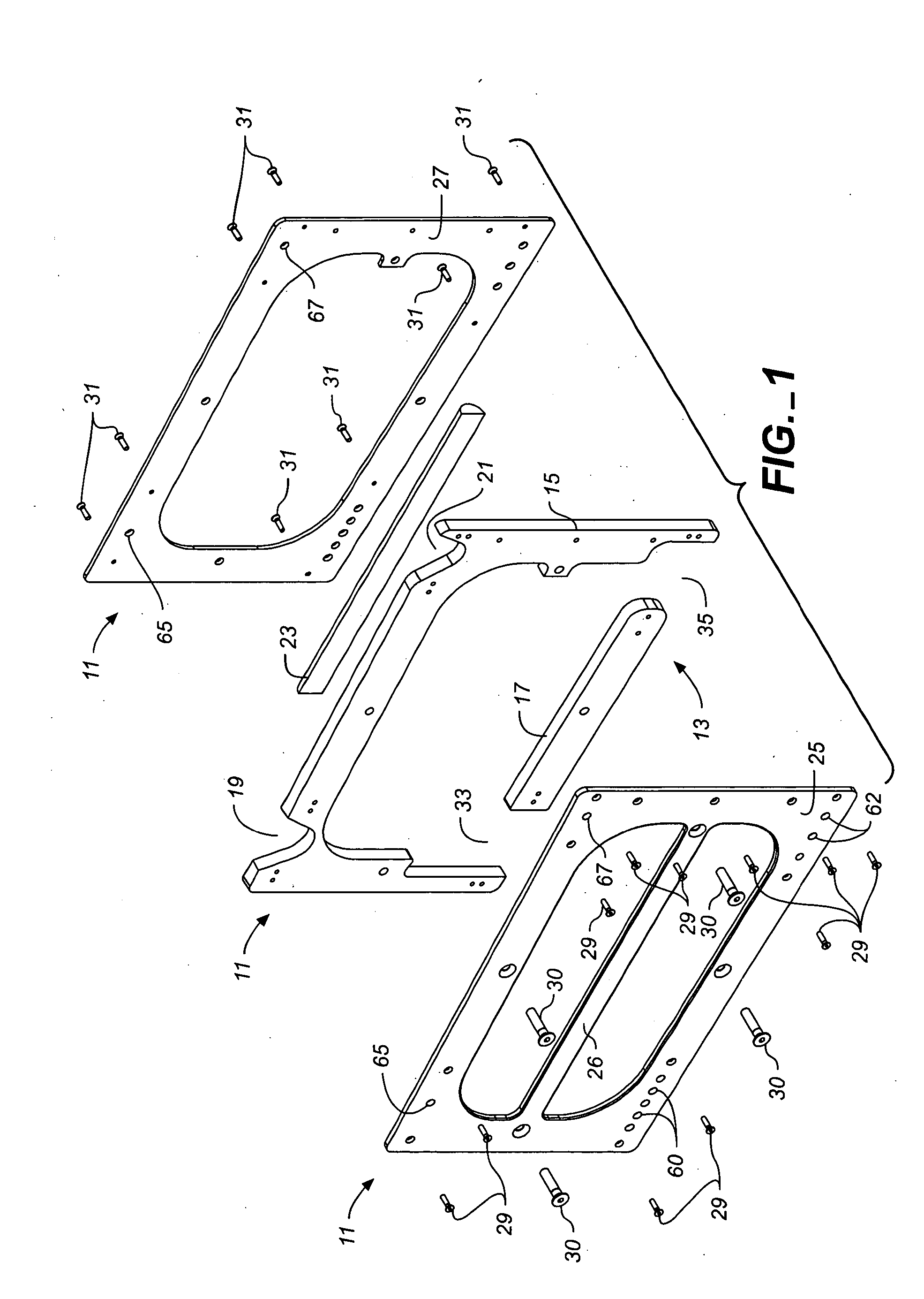 Rigging system for loudspeakers