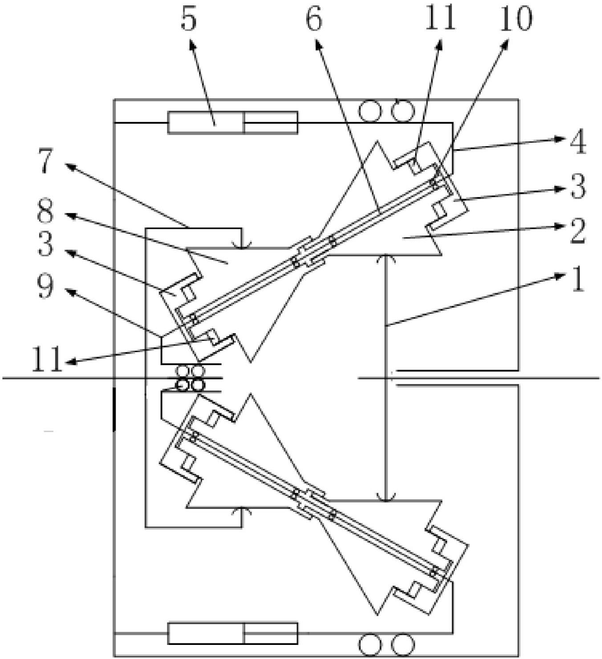 Double-cone hydraulic tightening type traction transmission device