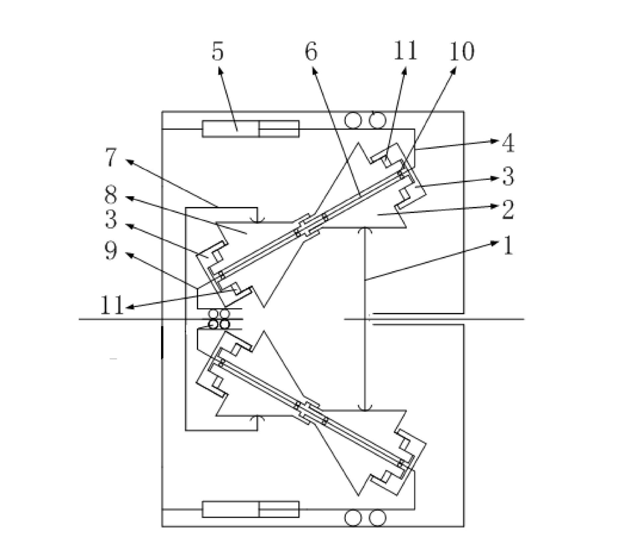 Double-cone hydraulic tightening type traction transmission device