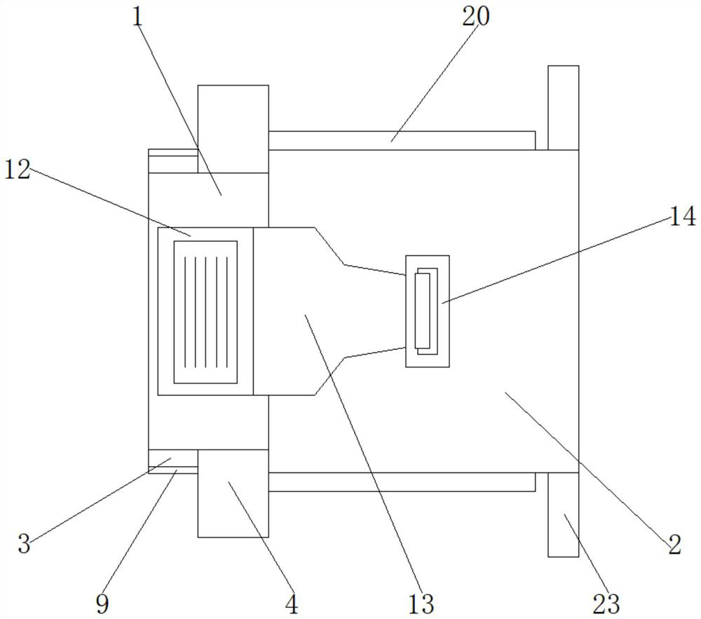 Wire harness wiring port fixing device with clamp