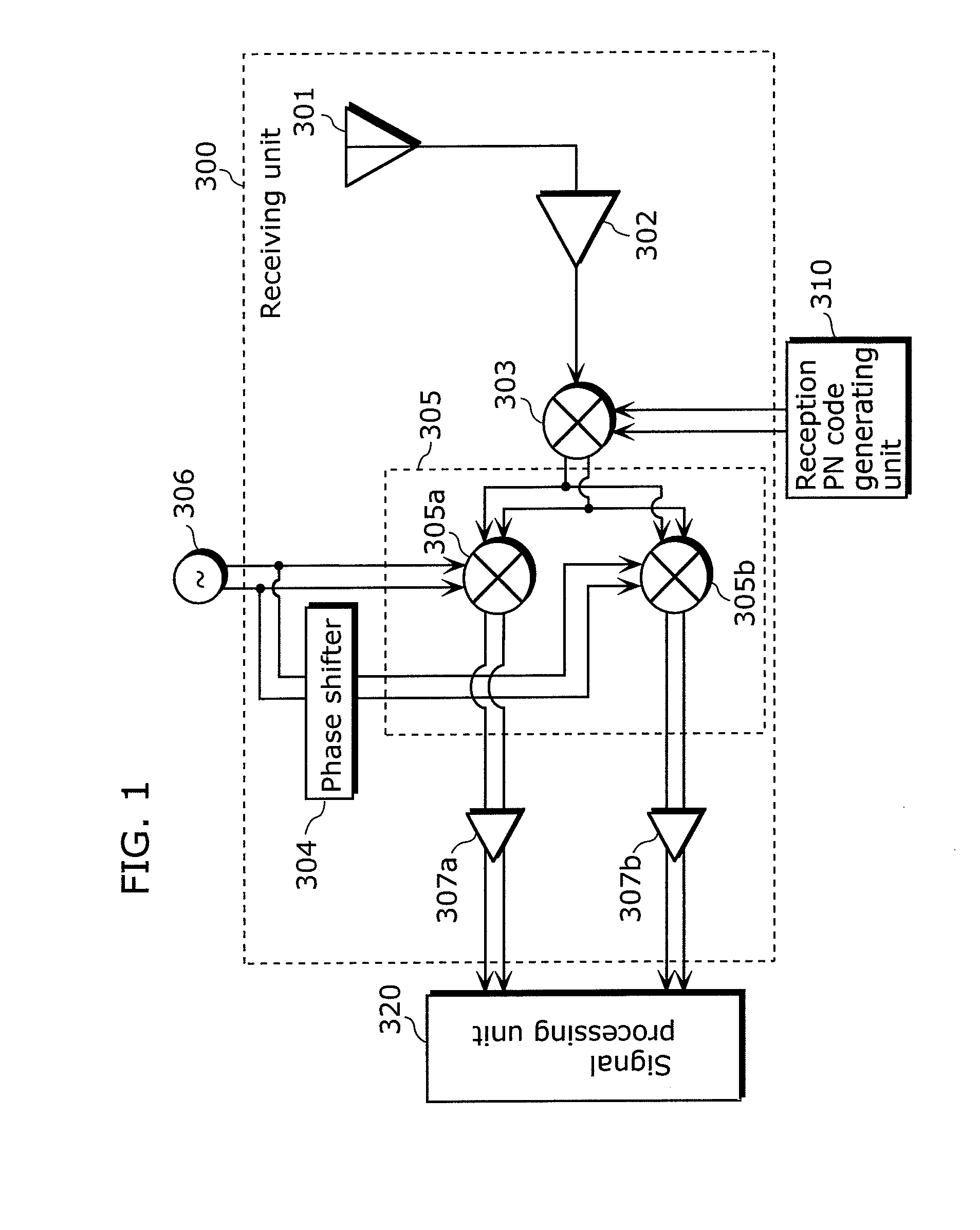 Receiving device for spread spectrum radar apparatus