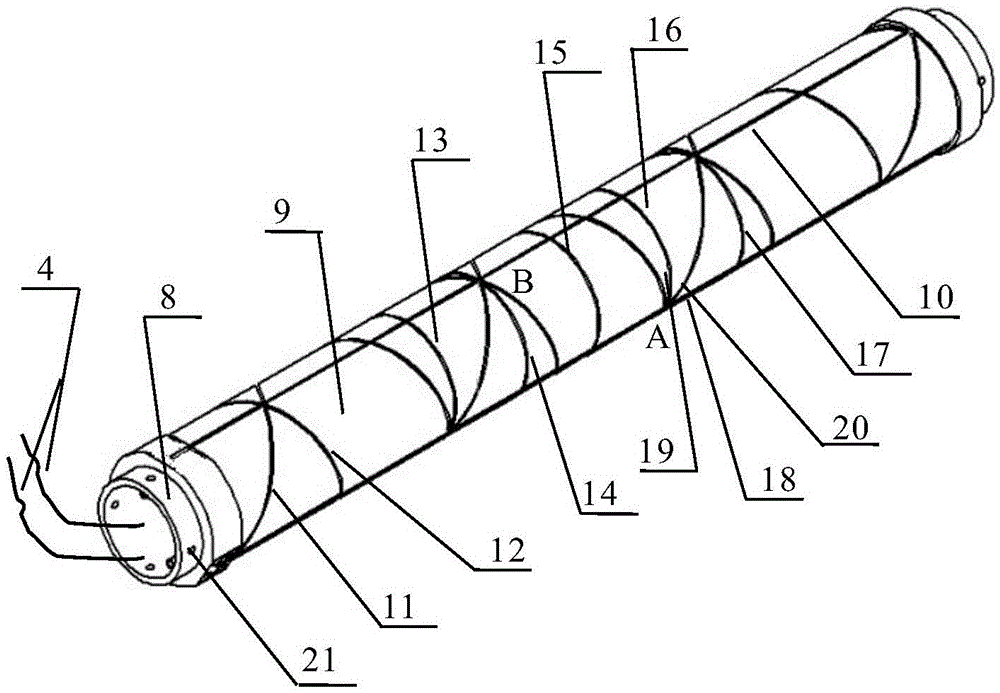 Three-dimensional stress testing device for single-hole multi-point fiber grating hollow inclusions in rock mass engineering