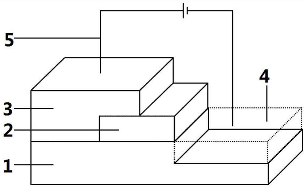 Diode based on two-dimensional tellurene/two-dimensional electron gas heterojunction and preparation method of diode