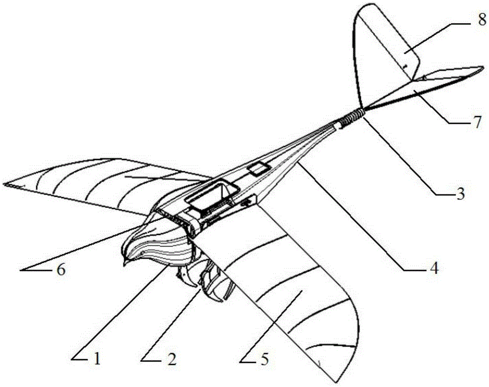 Bionic undercarriage system for flapping wing air vehicle and takeoff and landing control method