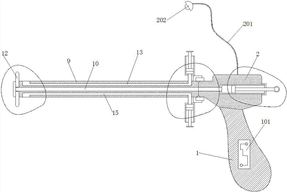 Ear canal cleaning device used for ear-nose-throat department