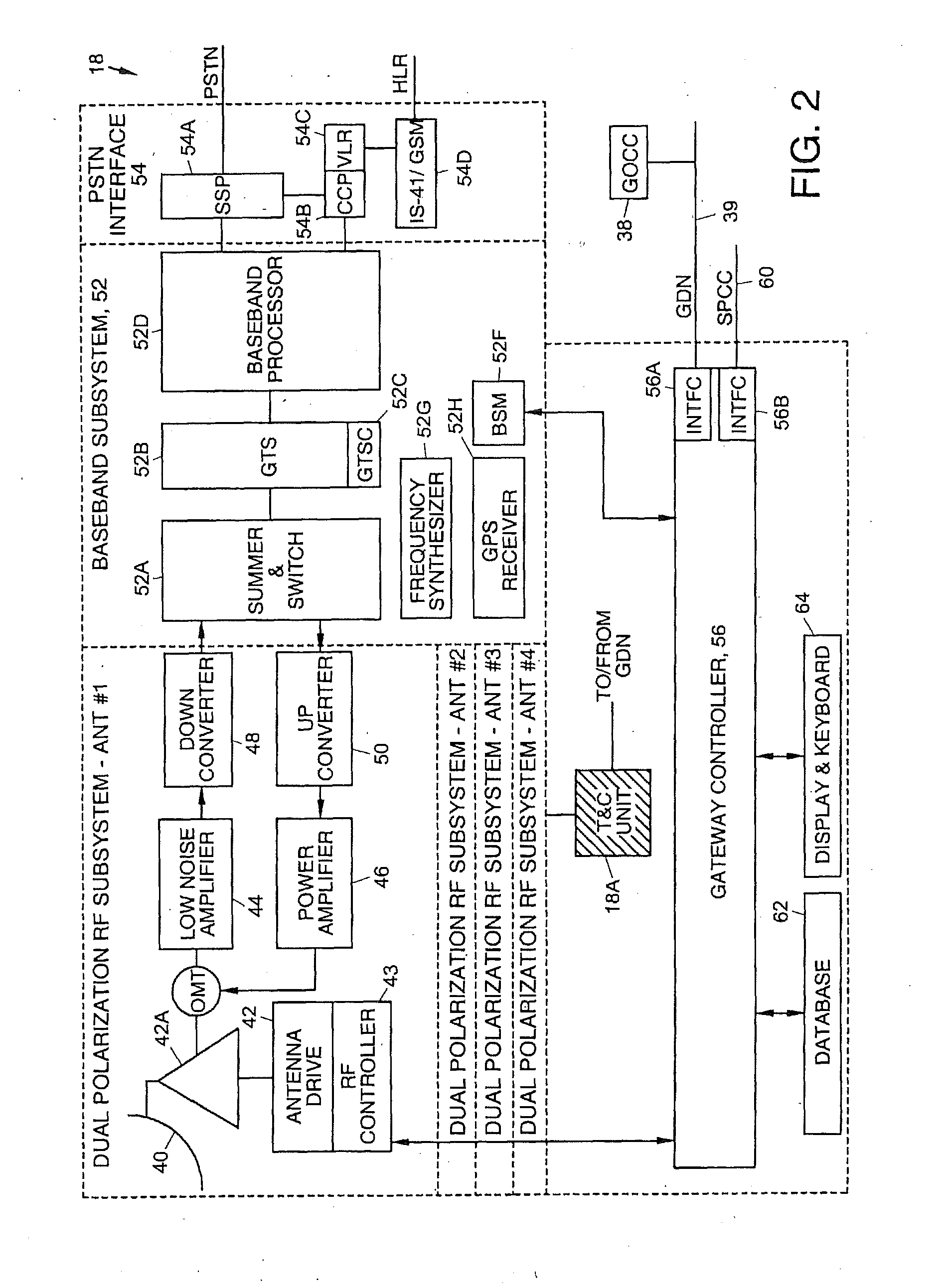 Satellite communication system employing a combination of time slots and orthogonal codes