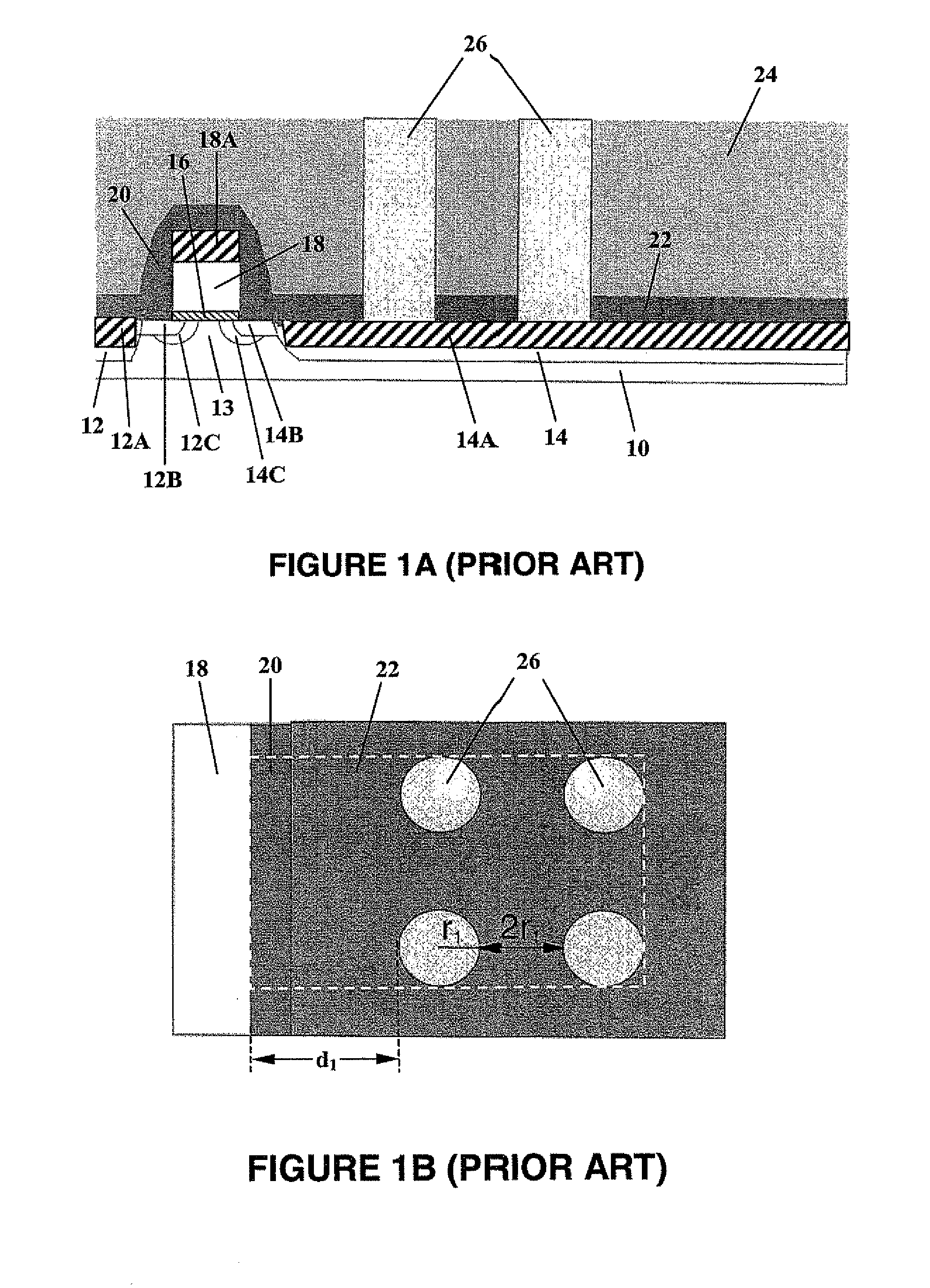 Field effect transistors (FETS) with inverted source/drain metallic contacts, and method of fabricating same