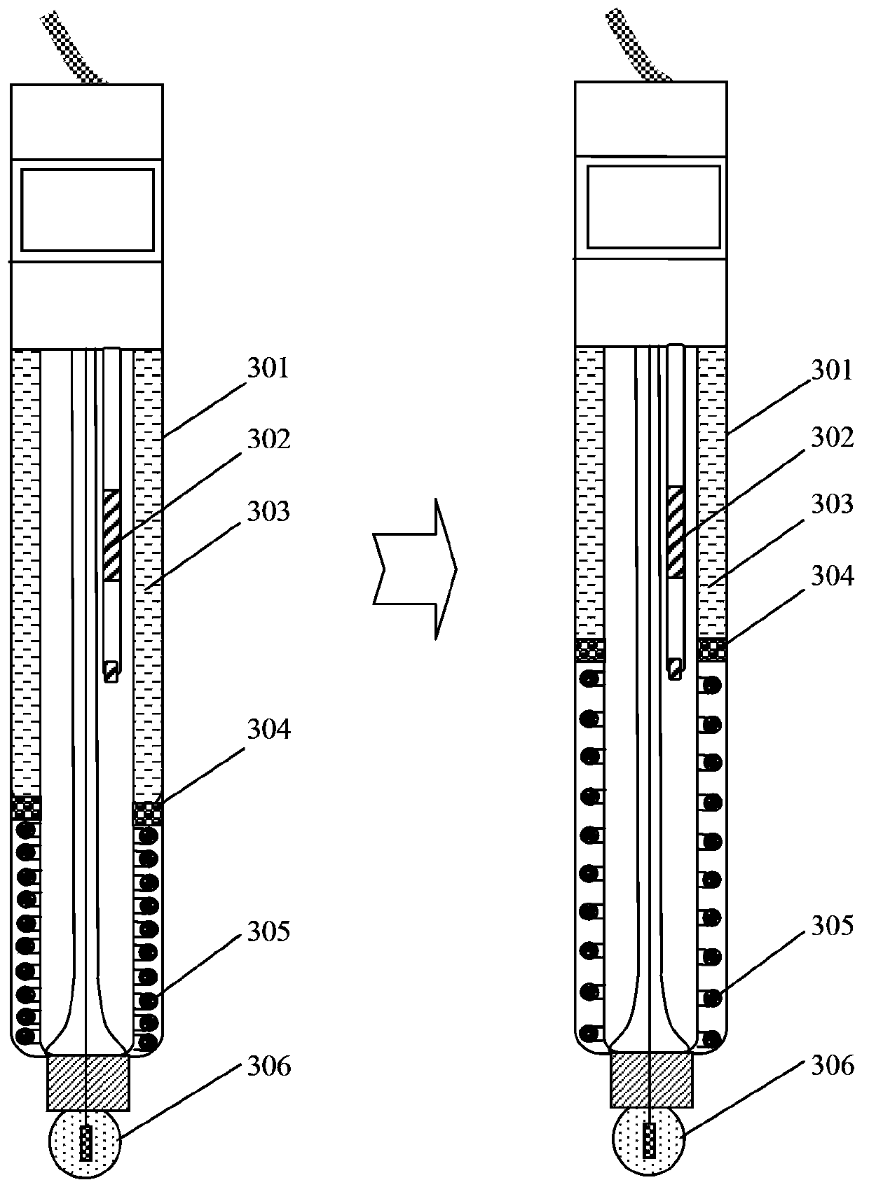 System and method for realizing automatic monitoring of pH value of deep level solution based on electrochemical ion selective electrode method