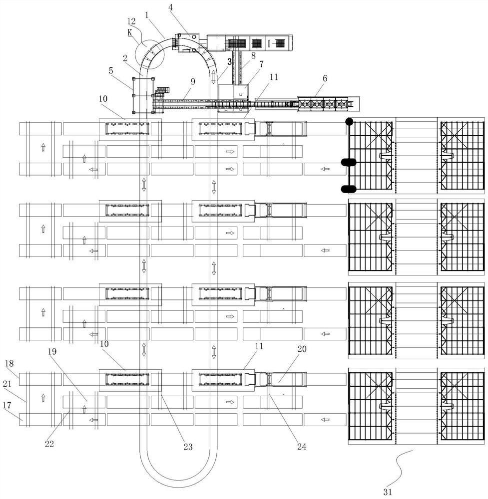 Efficient concrete prefabricated part production line