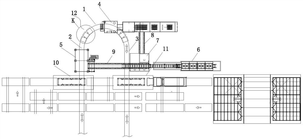 Efficient concrete prefabricated part production line