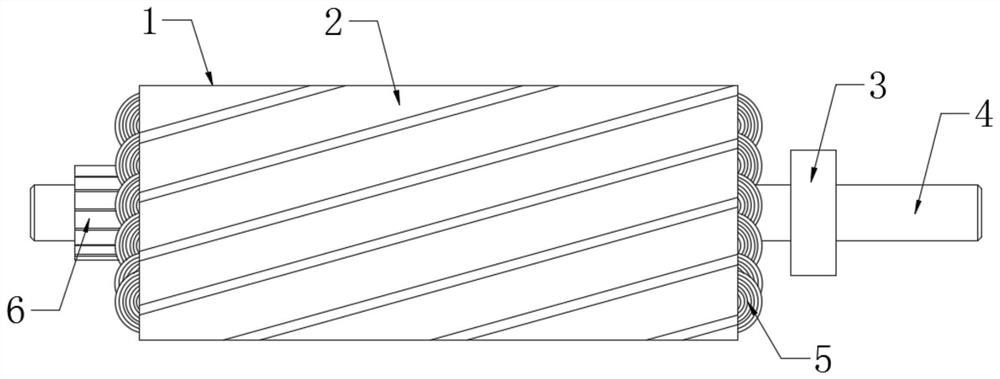 Large-angle skewed slot motor insulation structure