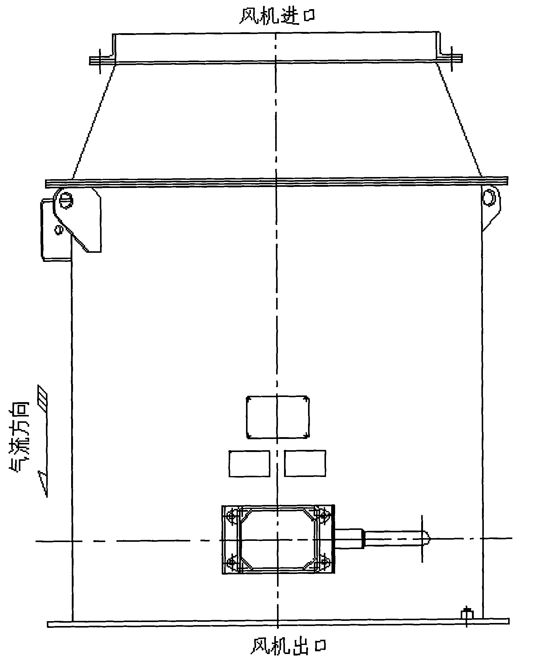 High total pressure large-flow wheel disk side beveling type back-ward impeller fan