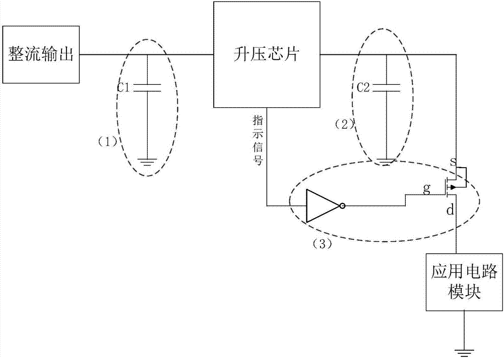 Sensor node power supply management circuit