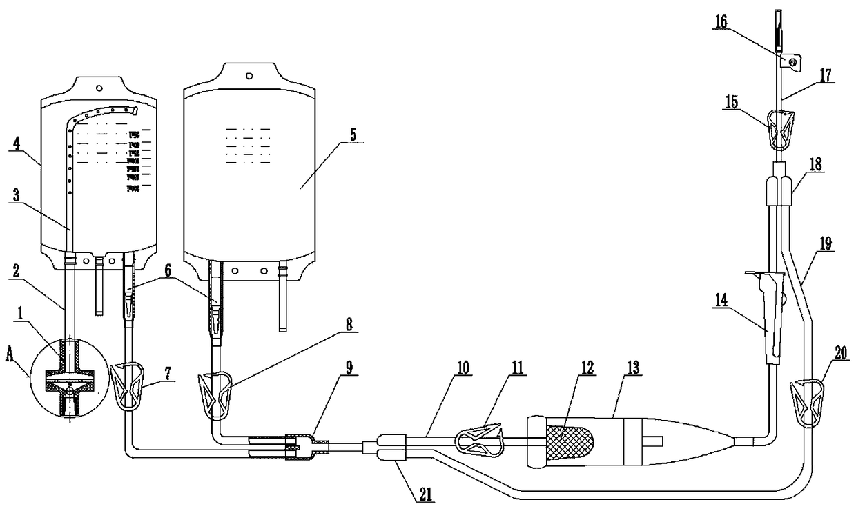 A kind of closed ozone filling blood transfusion apparatus and blood transfusion method