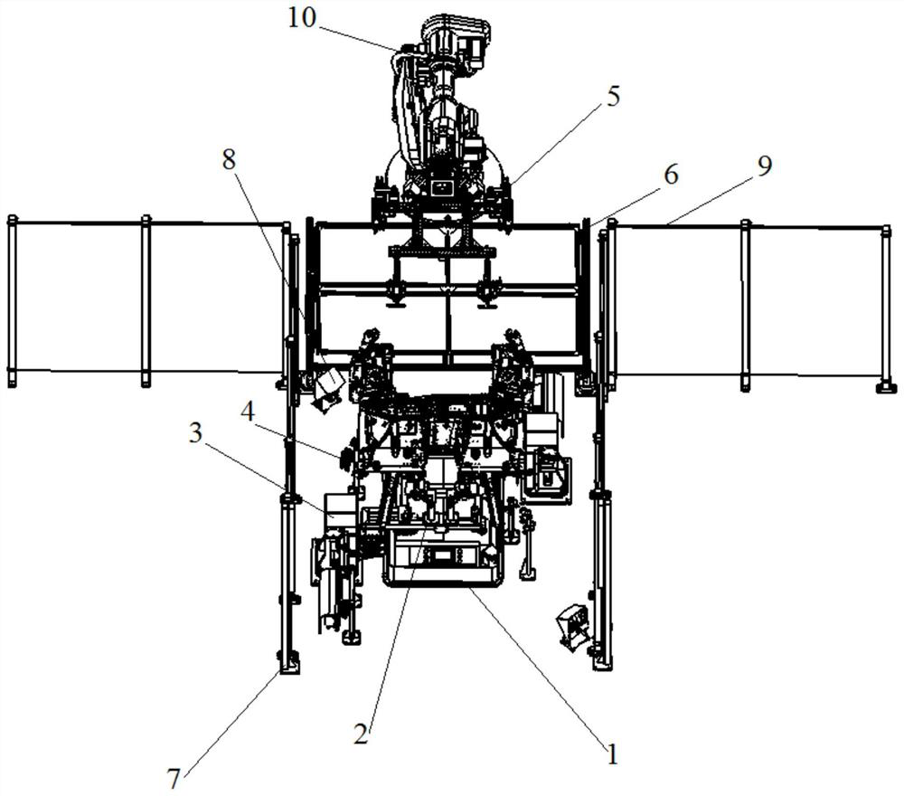 Flexible lifting feeding system based on AGV and feeding control method