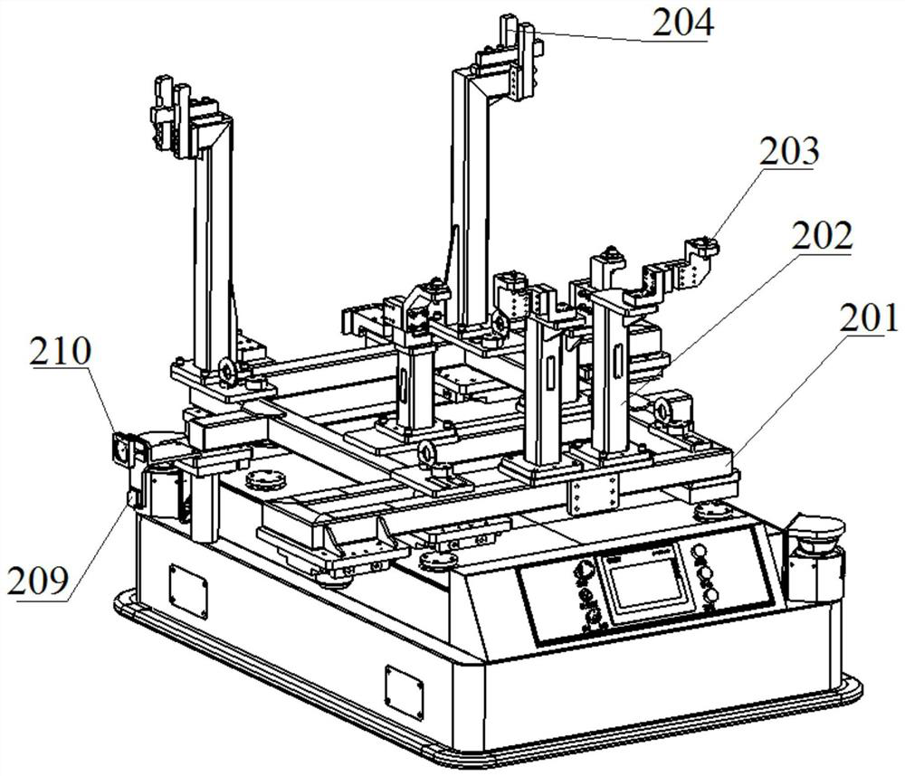 Flexible lifting feeding system based on AGV and feeding control method