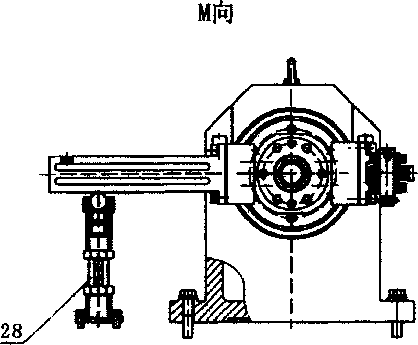 Simulation test loading device for automobile wheel hub bearing unit