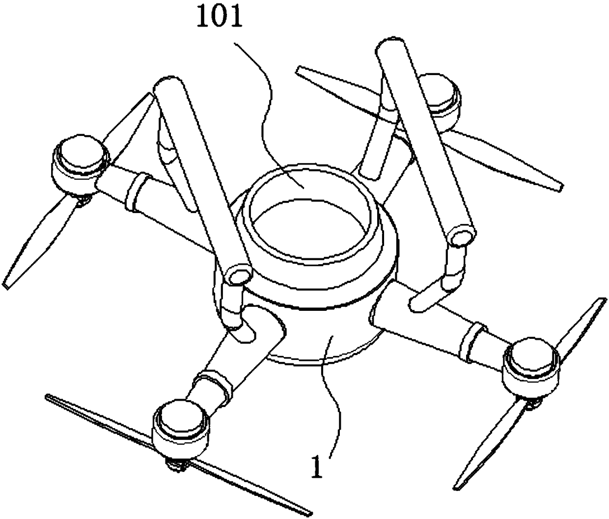 Unmanned aerial vehicle and mounted laser projector thereof