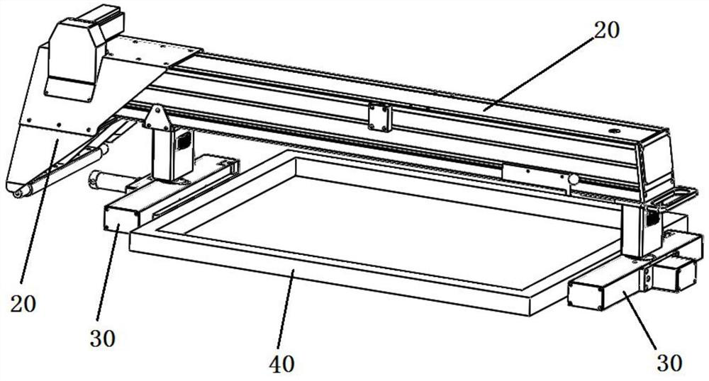 Electric fine adjustment system for screen frame of printing machine and printing machine