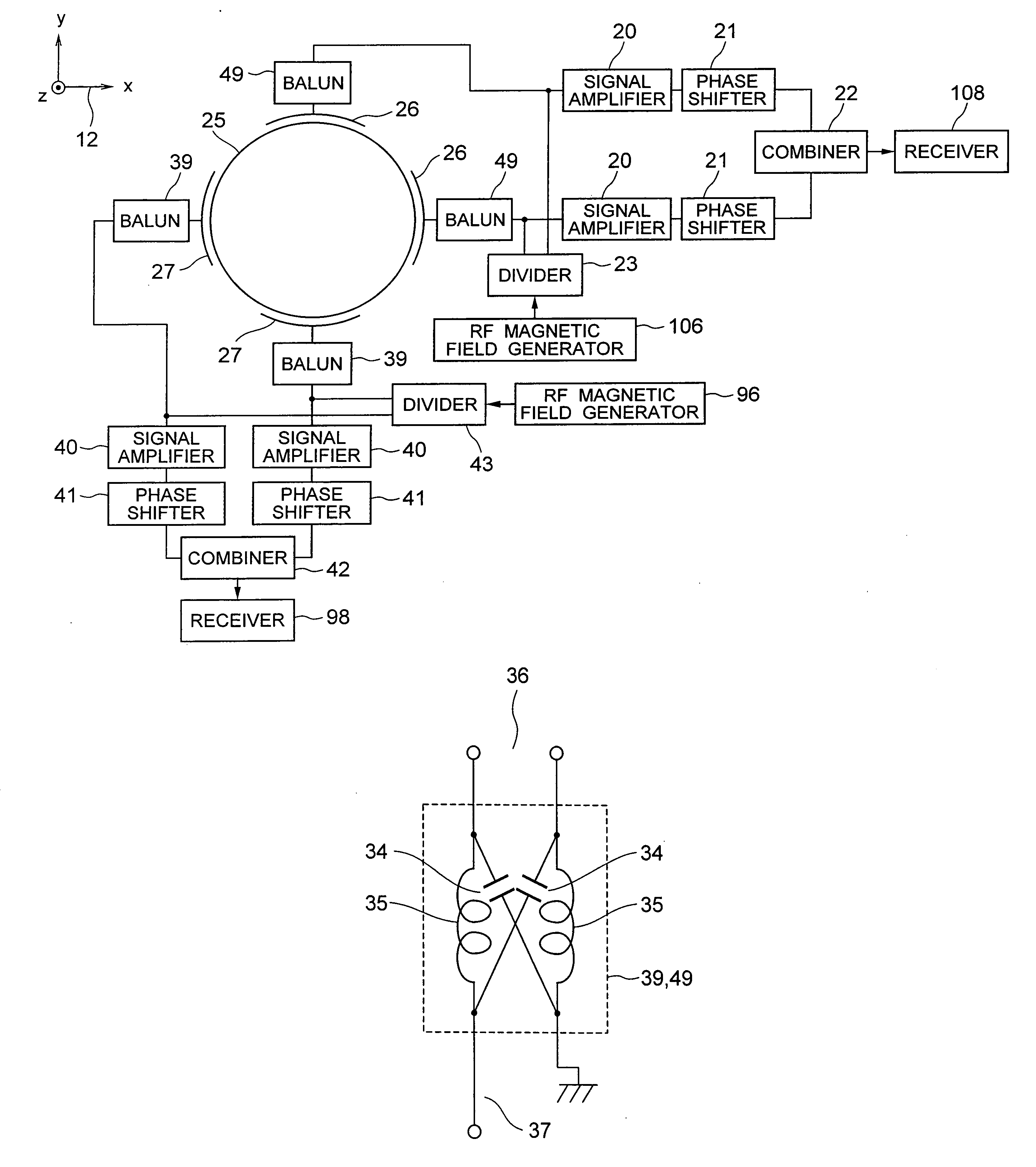 Double-tuned RF coil