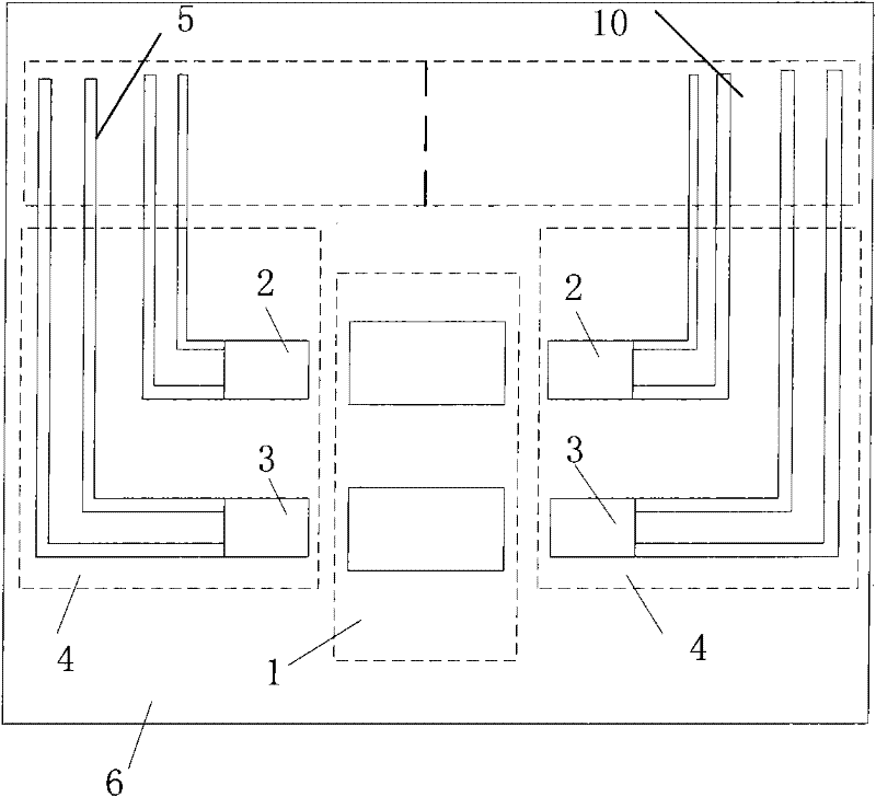 Inverted liquid-phase acoustic surface wave detection device and array thereof