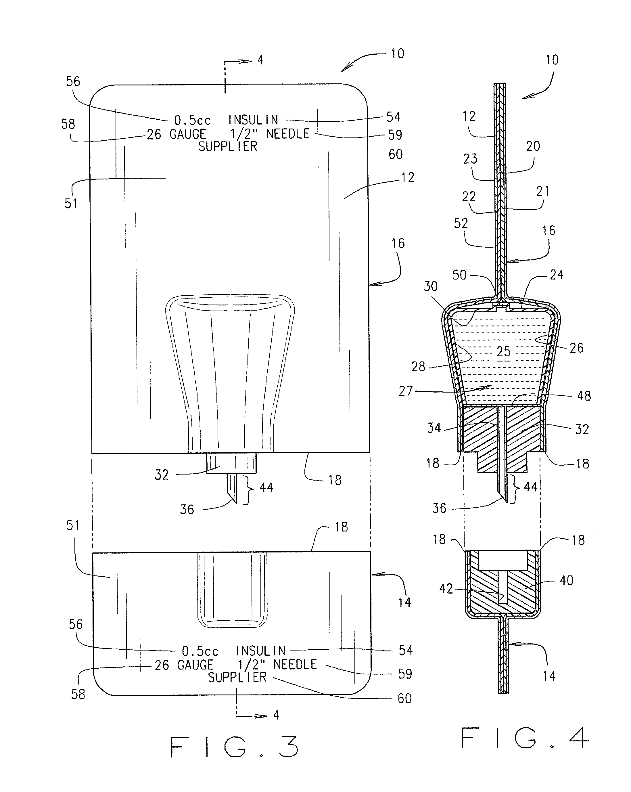 Closure container for single dose disposable pharmaceutical delivery system