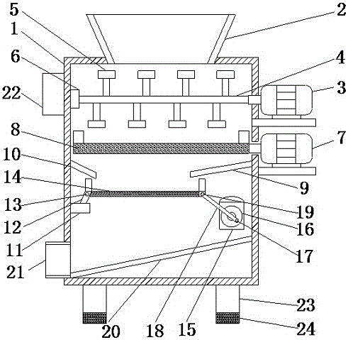 Construction sand screening machine