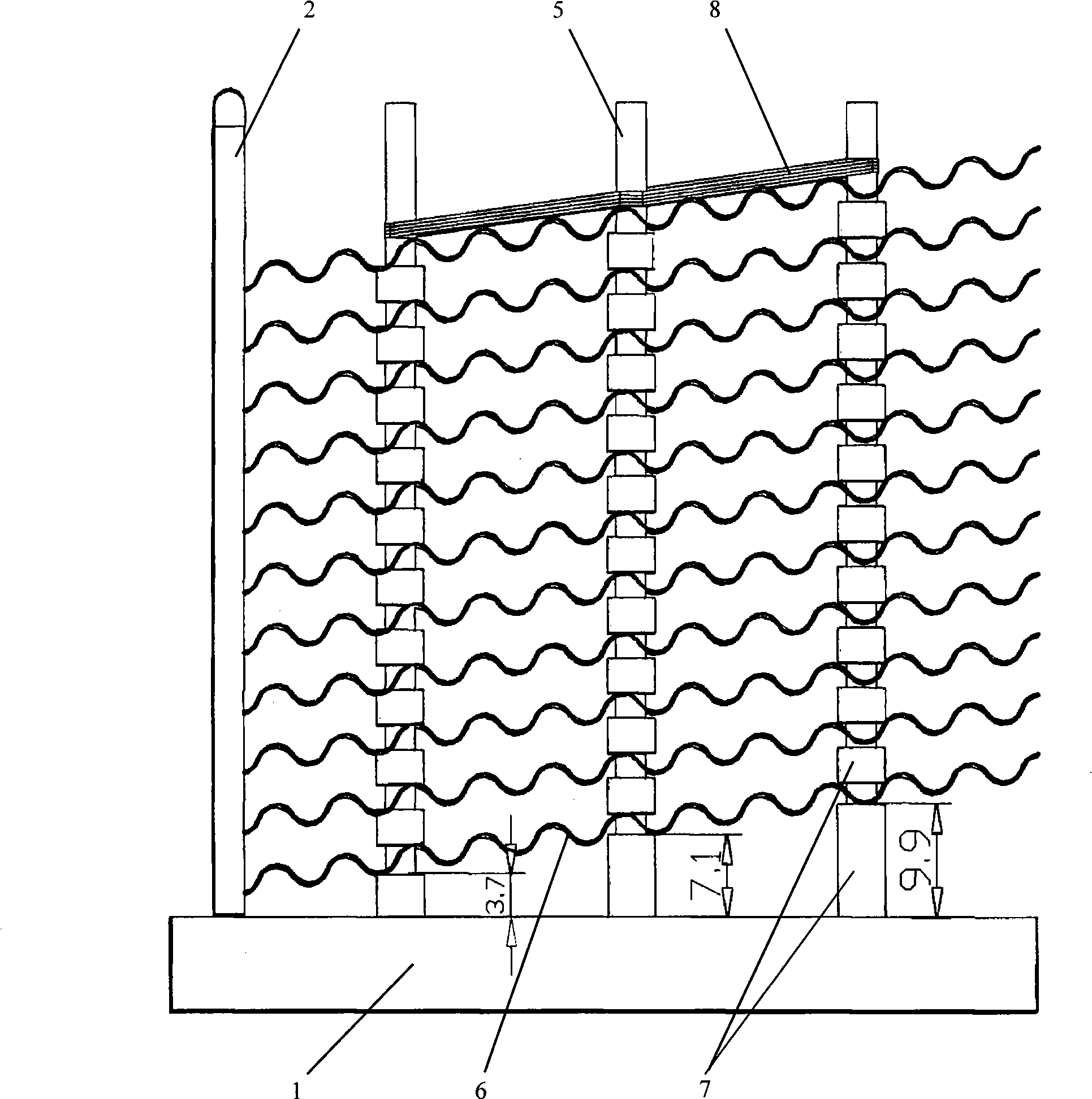 Multilayered plate type three-dimensional seafood culturing reef suitable for shallow sea and offshore area