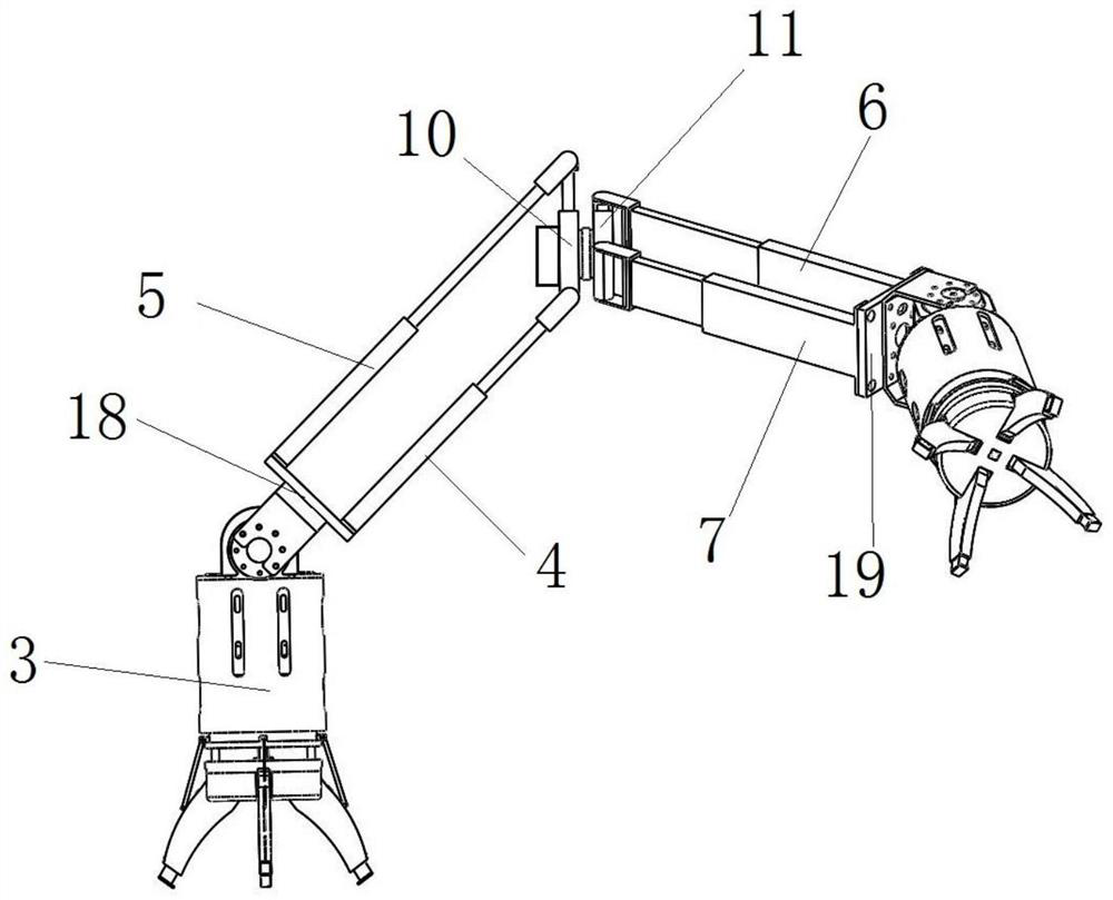 Robot telescopic swing mechanism and bionic robot