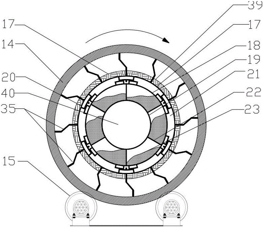 Roller type drying and sintering or roasting device