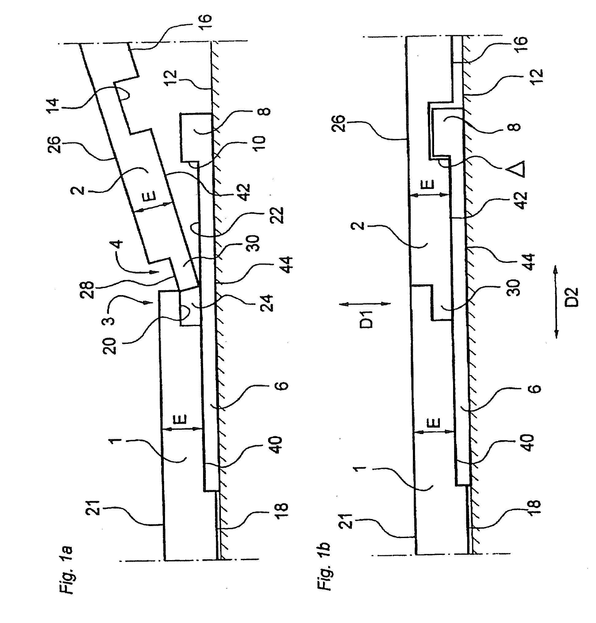 Floor panel with a tongue, groove and a strip