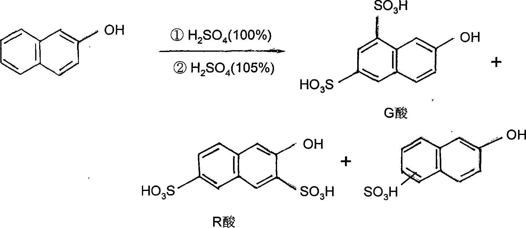 Preparation technique of 2-amido-3,6,8-naphthalenetrisulphonic acid