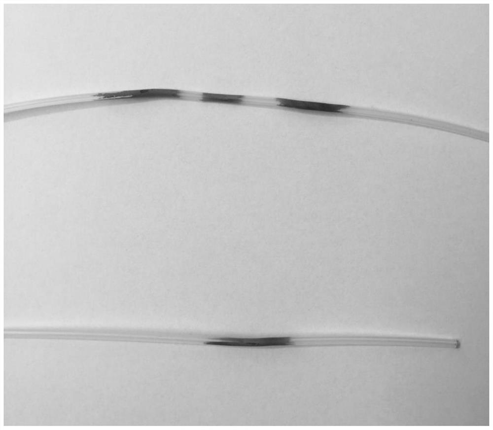 A preparation method of polytetrafluoroethylene tube ribbon coating and polytetrafluoroethylene tube