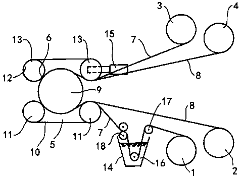 High-efficiency fabric printing and dyeing device