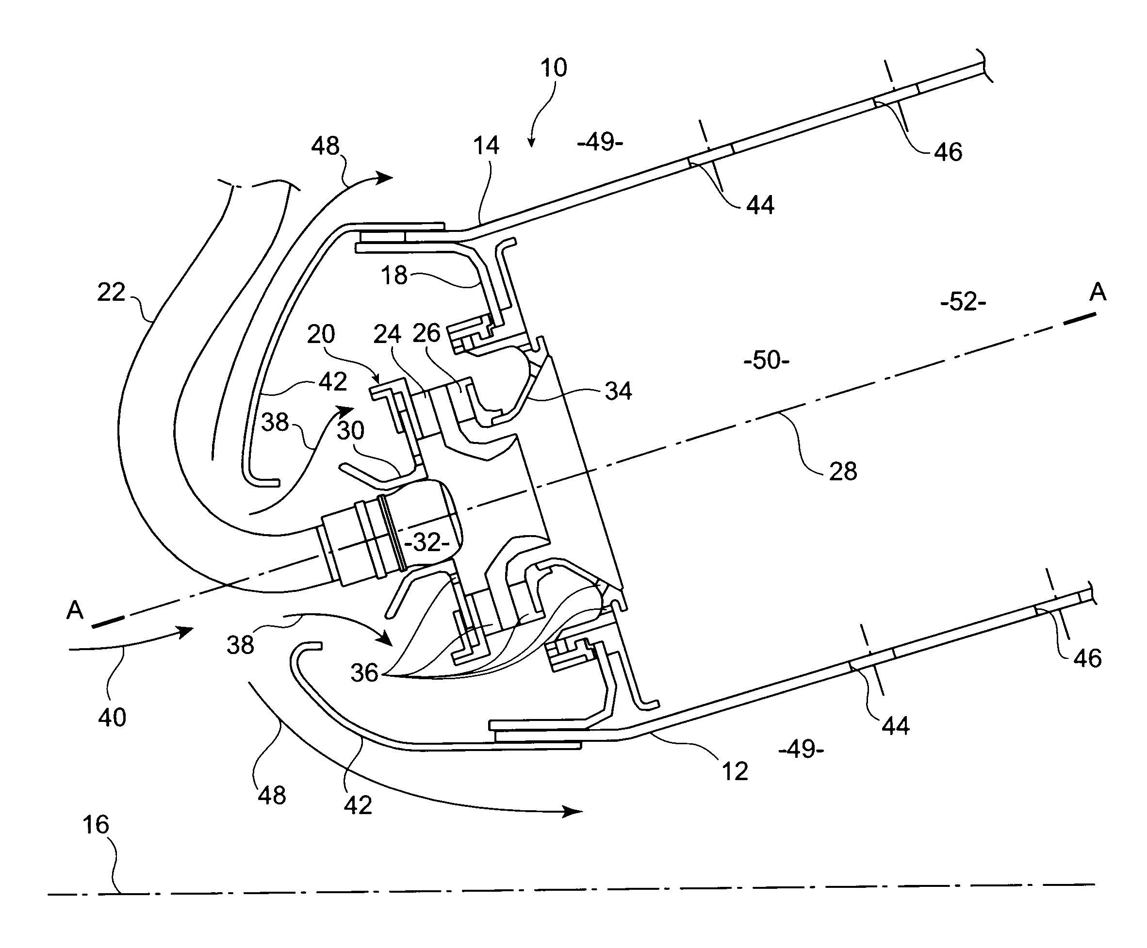 Combustion chamber for a turbomachine including improved air inlets