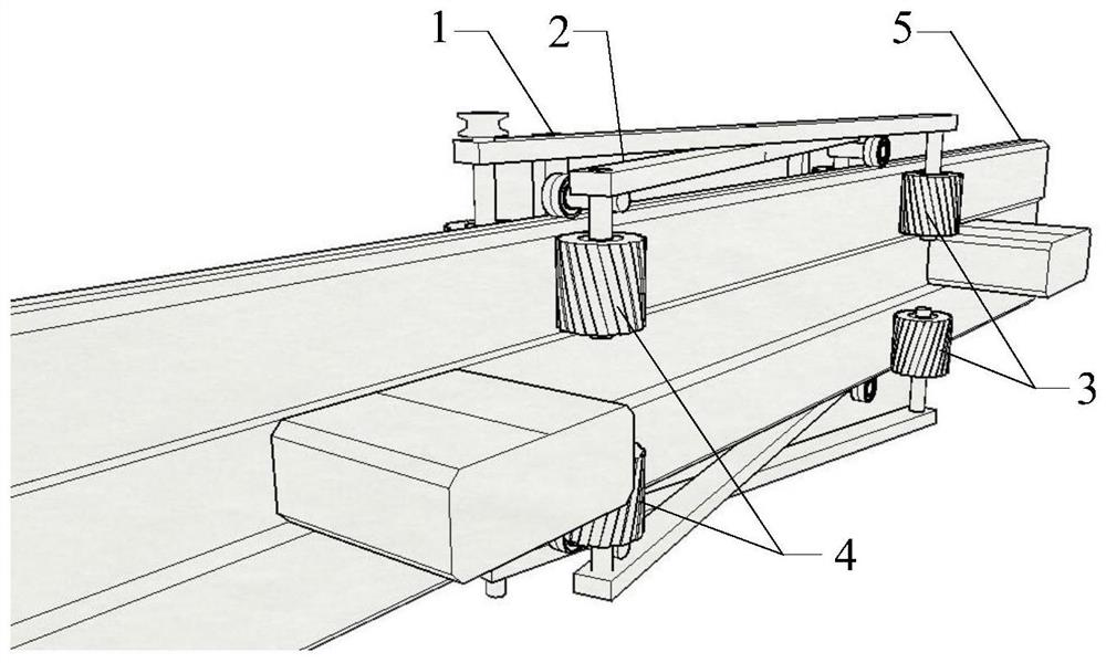 An auxiliary system for wheelchairs crossing overpasses