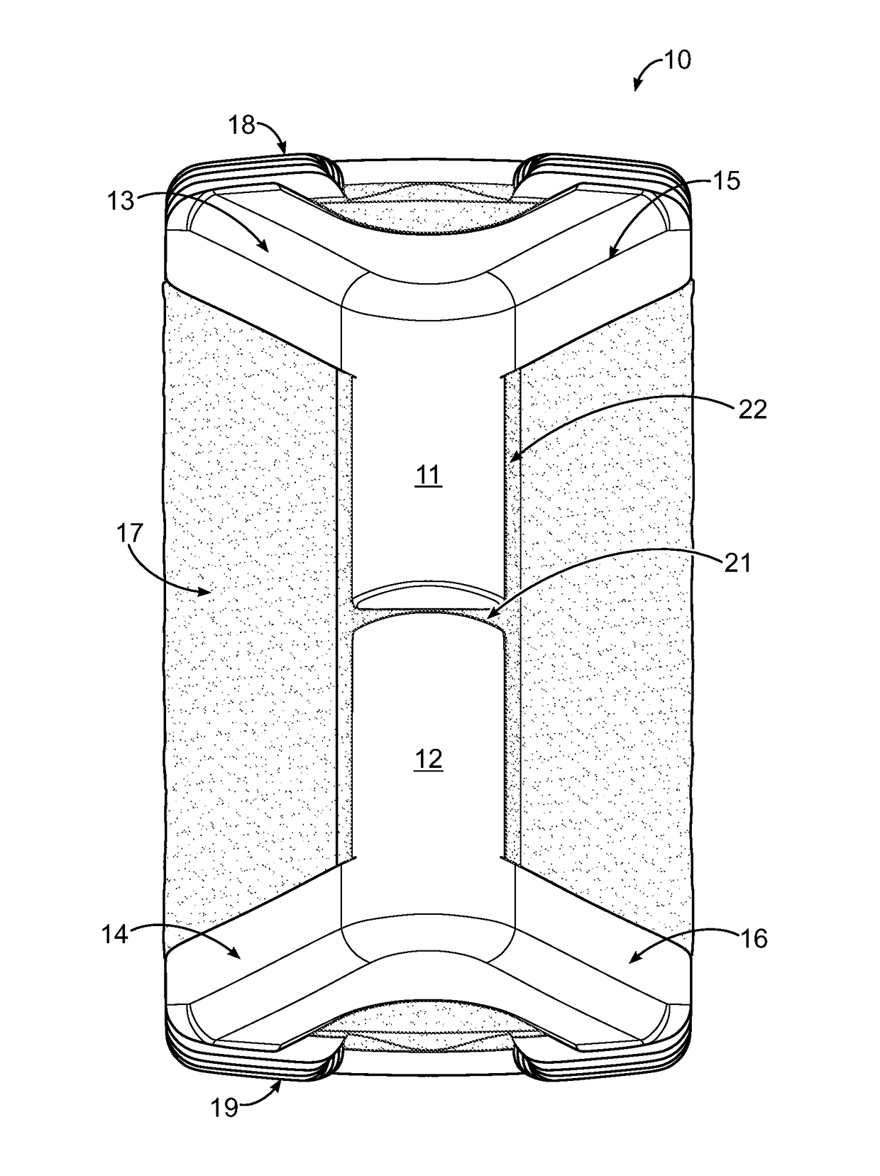 Features for Implants with a Reduced Volumetric Density of Surface Roughness