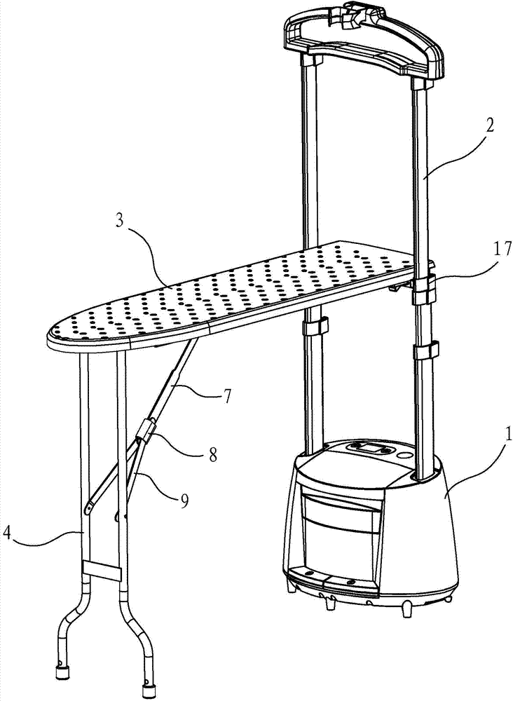 Double-pole garment steamer