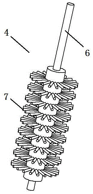 An m-shaped electric brush for cleaning culture tanks