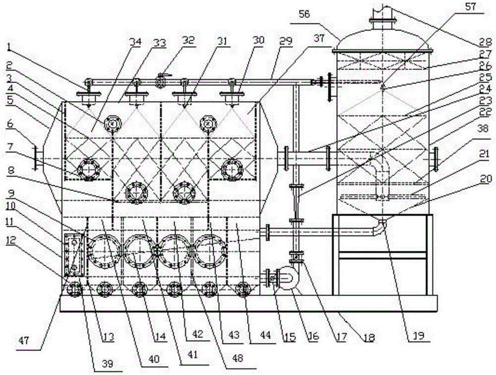 A skid-mounted Claus sulfur tail gas treatment device