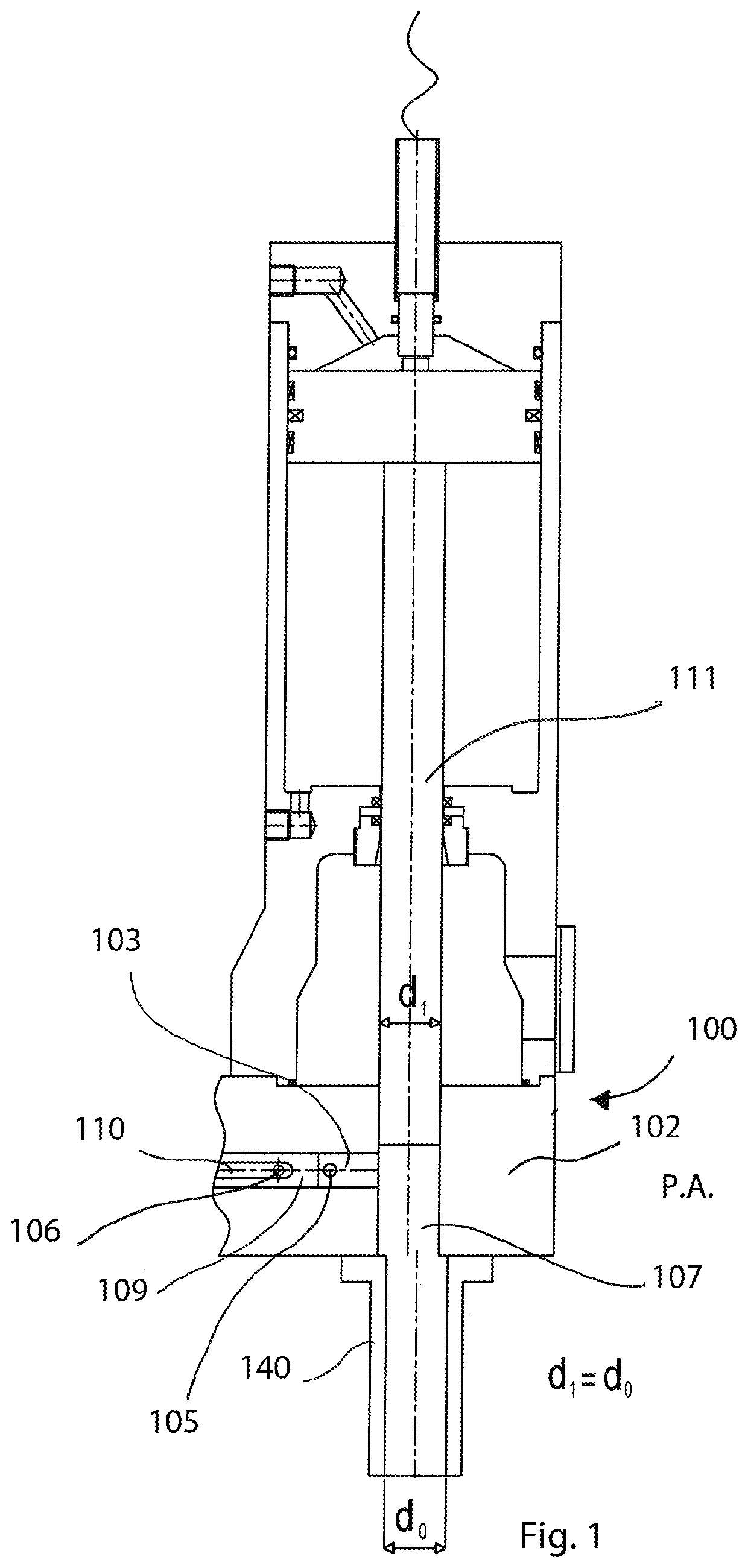 High-pressure mixing device with single-piece delivery duct